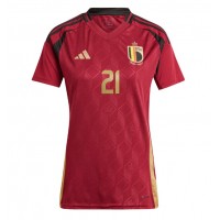 Camisa de time de futebol Bélgica Timothy Castagne #21 Replicas 1º Equipamento Feminina Europeu 2024 Manga Curta